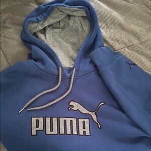 Puma Royal Blue Hoodie with Gray Lining